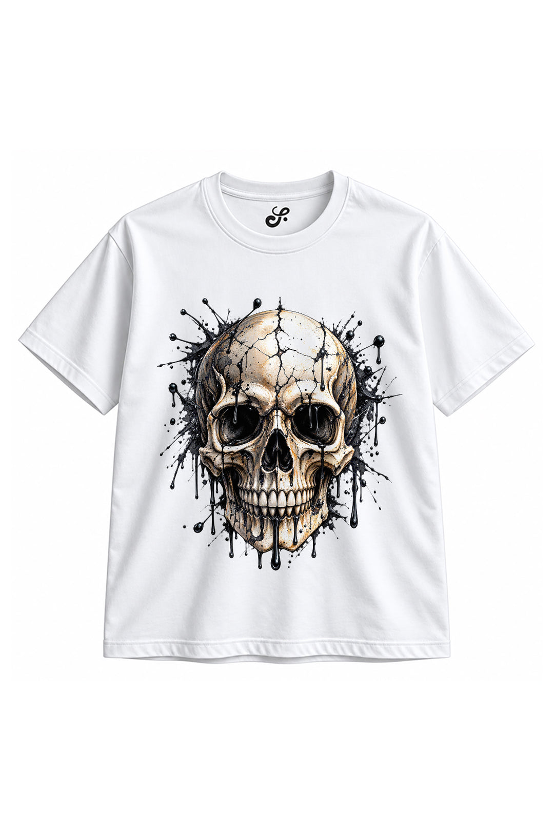 Cracked Skull Oversize Tişört