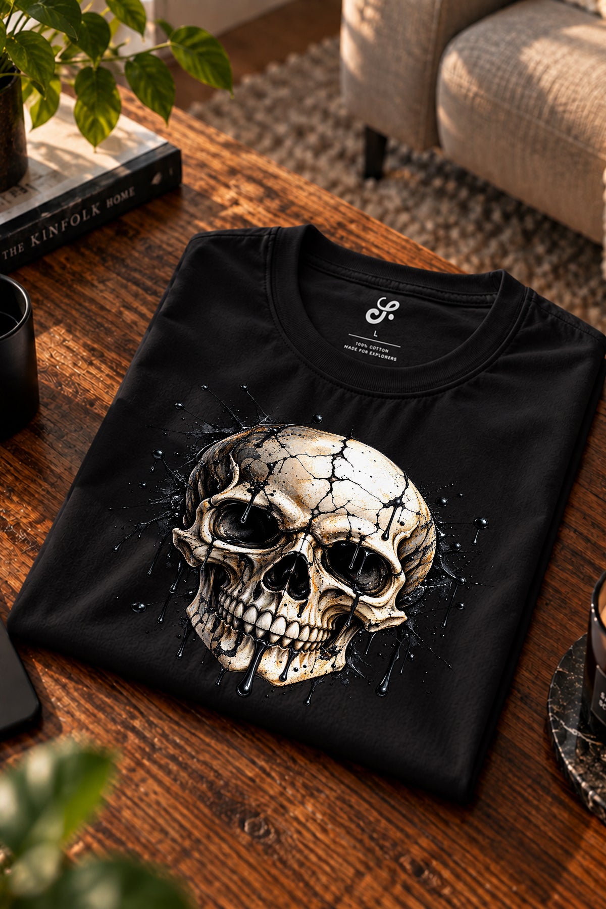 Cracked Skull Oversize Tişört